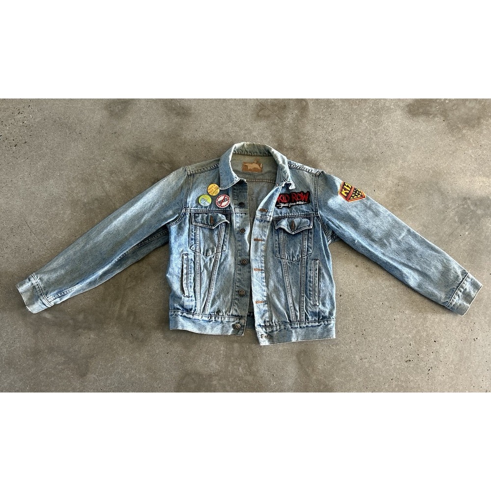 Vintage C.S. & Co. Denim Jacket Mens Trucker Kiss Dokken Kix Skid Row Metal